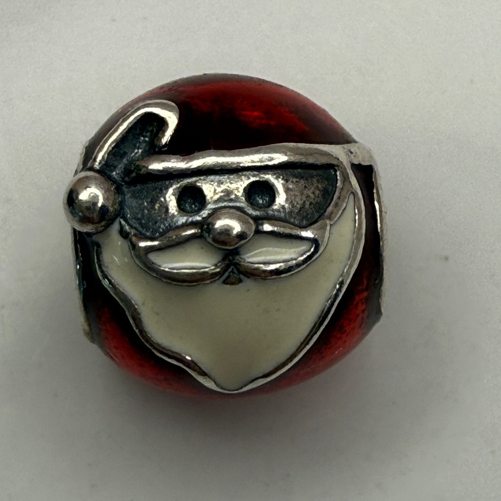 Pandora Santa Claus Red Glass Charm Christmas S925 ALE-Retired